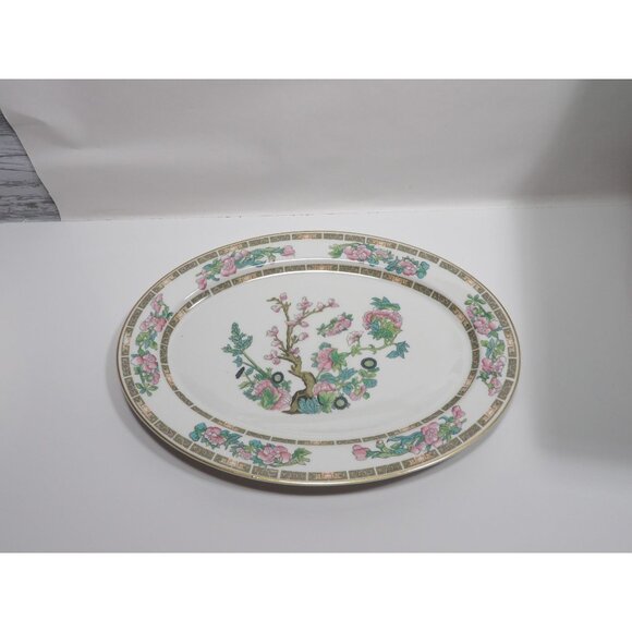 Syracuse China Indian Tree Oval Serving Platter Floral Design 14 Inches Vintage - Picture 6 of 14
